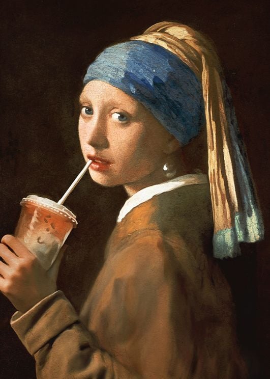 Girl With Iced Latte