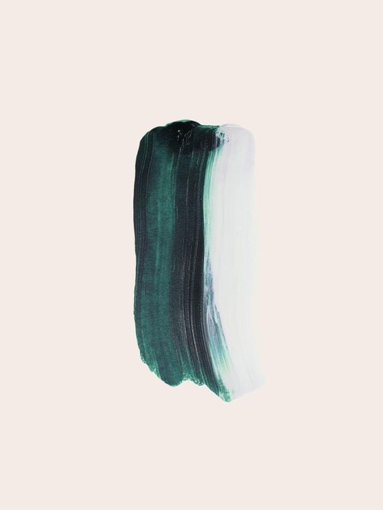 Green White Abstract Stroke