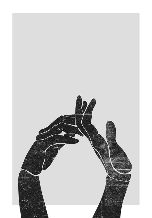 Hands Stencil