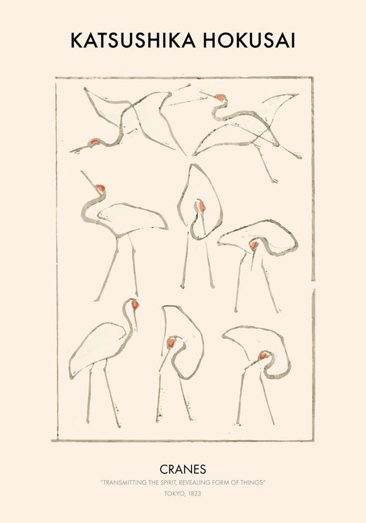 Hokusai Cranes