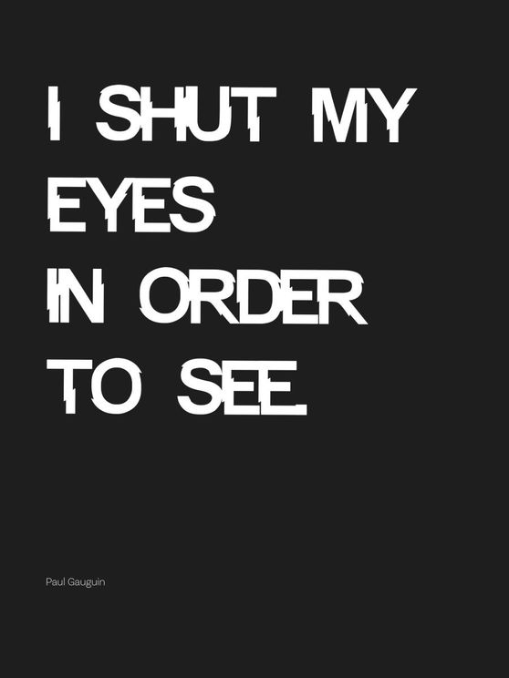 I Shut My Eyes