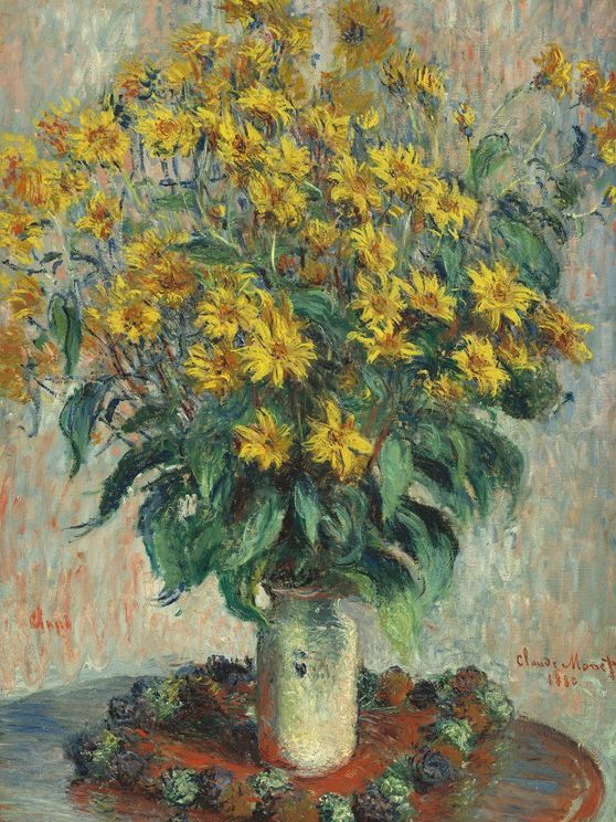 Jerusalem Artichoke Flowers By Monet