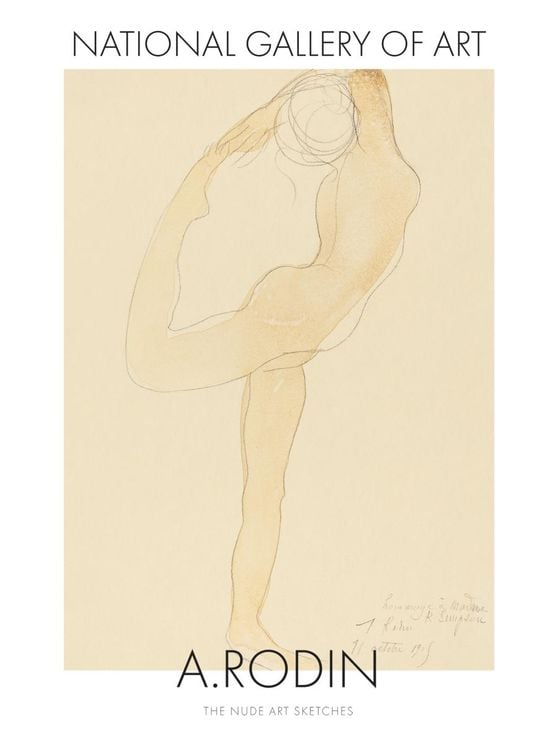 Nude Art Sketch 3 By Auguste Rodin