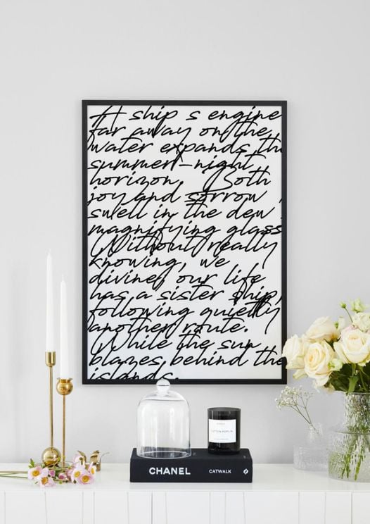 Oversized Transtromer Quote