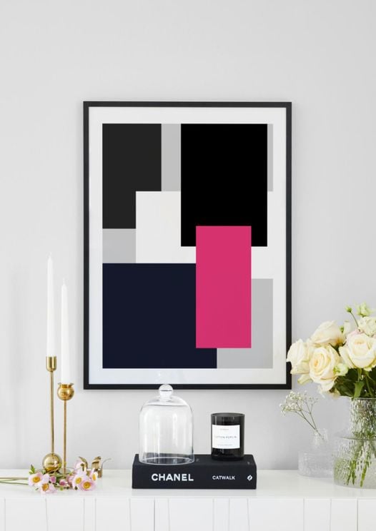 Pink Rectangle Minimalism