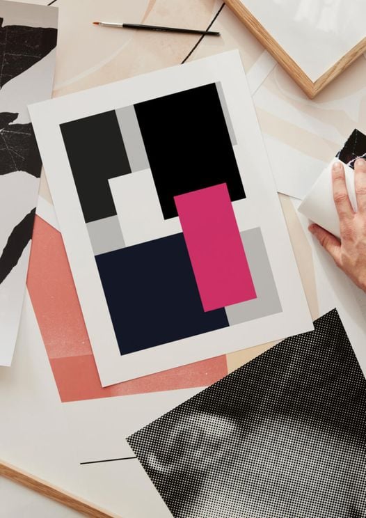 Pink Rectangle Minimalism