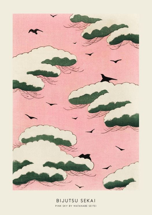 Pink Sky By Watanabe Seitei