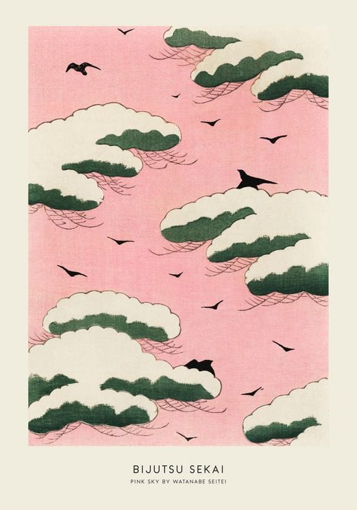 Pink Sky By Watanabe Seitei