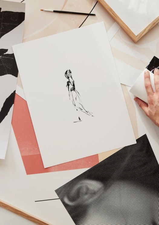 Sketch Of Walking Woman