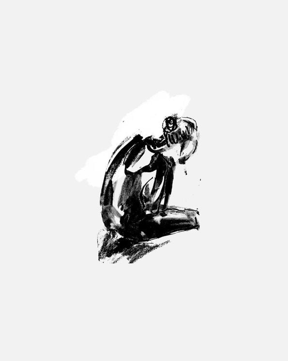 Sketch Of Woman Sitting