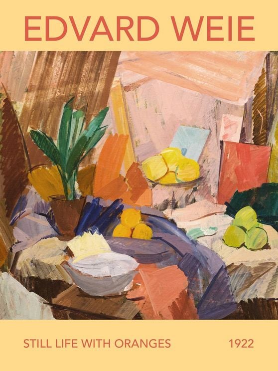 Still Life With Oranges By Edvard Weie
