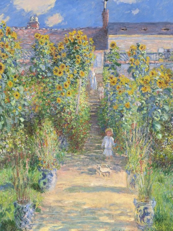 The Artist's Garden At Vétheuil By Monet