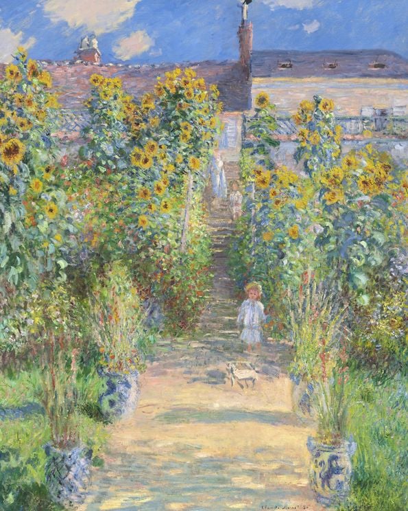 The Artist's Garden At Vétheuil By Monet