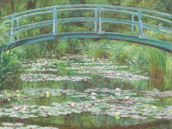 The Japanese Footbridge By Monet