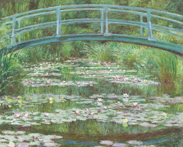 The Japanese Footbridge By Monet