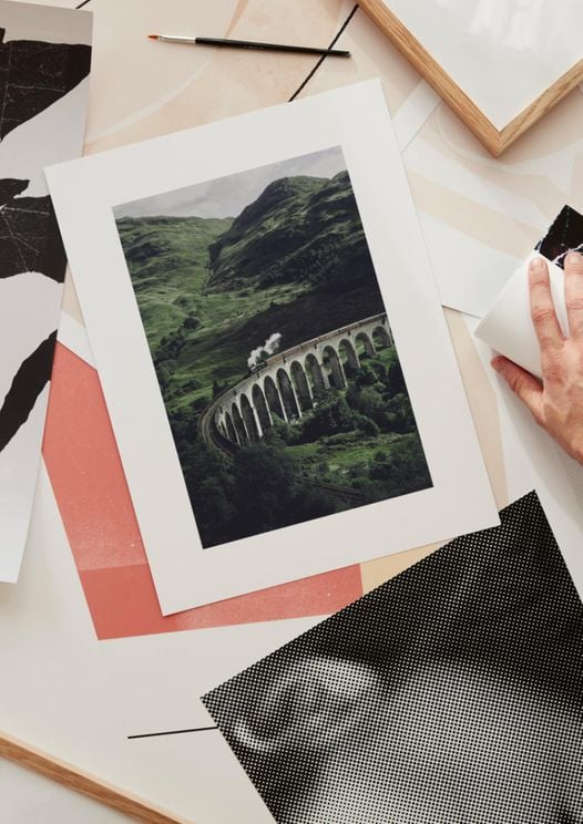 Train On A Bridge