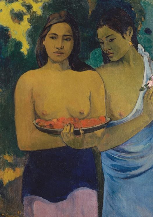 Two Tahitian Women By Gauguin