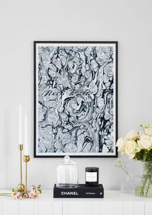 Vintage Marbled Paper