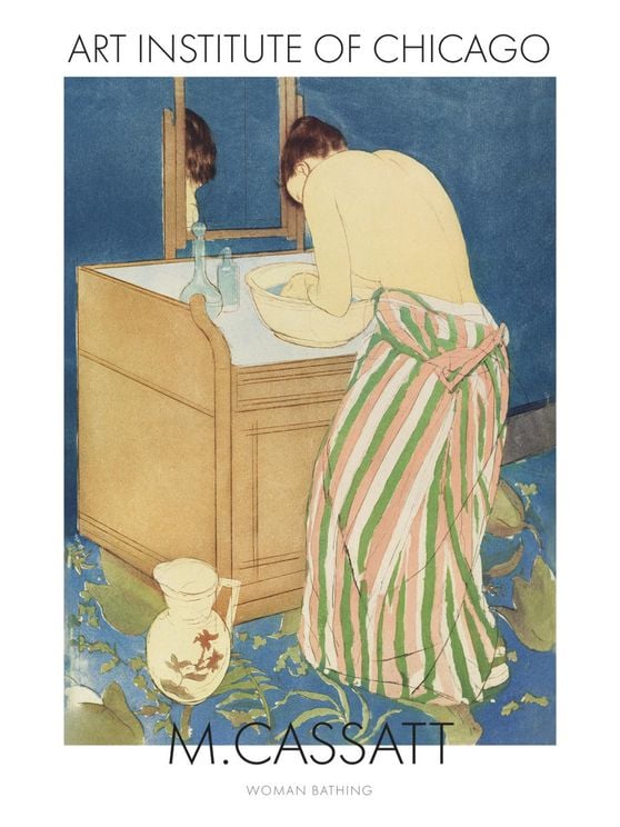 Woman Bathing By Mary Cassatt
