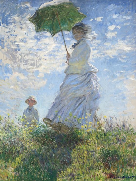 Woman With A Parasol By Monet