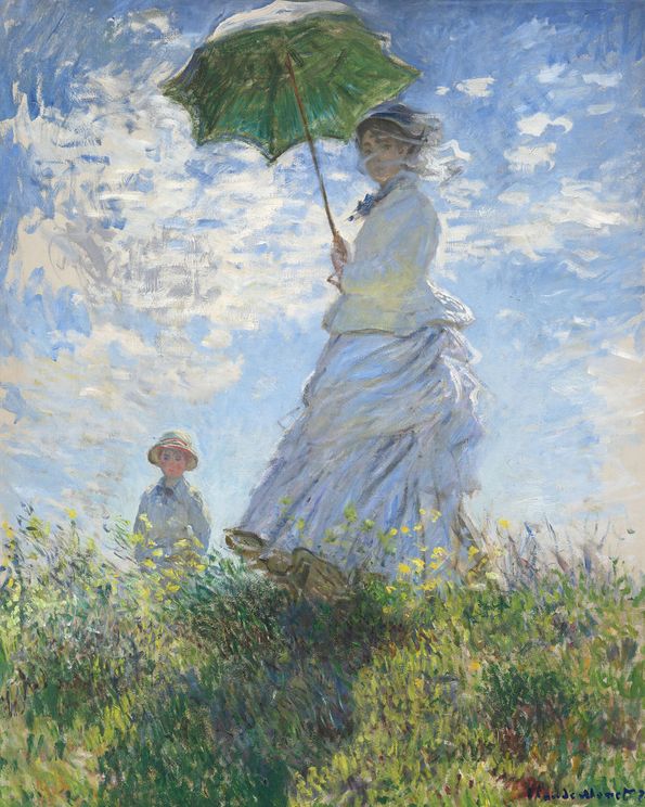 Woman With A Parasol By Monet