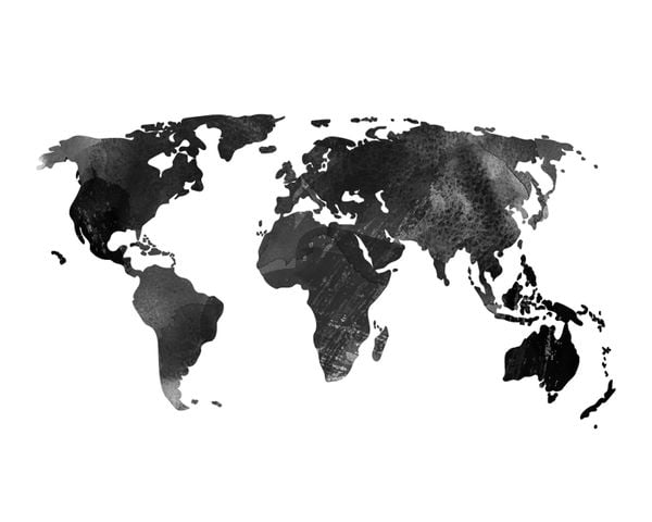 World Map Watercolor