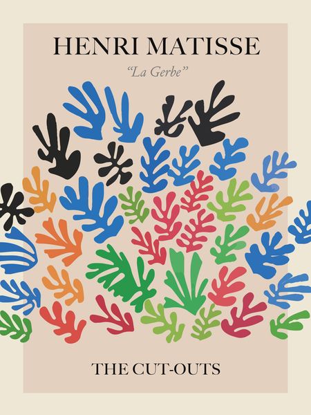 Matisse リーフデザイン 大判絵画 refurbished-la-gerbe-by-